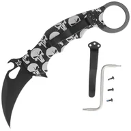Noże - Nóż składany Fox The Skull Karambit Black Aluminium, Black N690Co (FX-599 ALB-5) - miniaturka - grafika 1