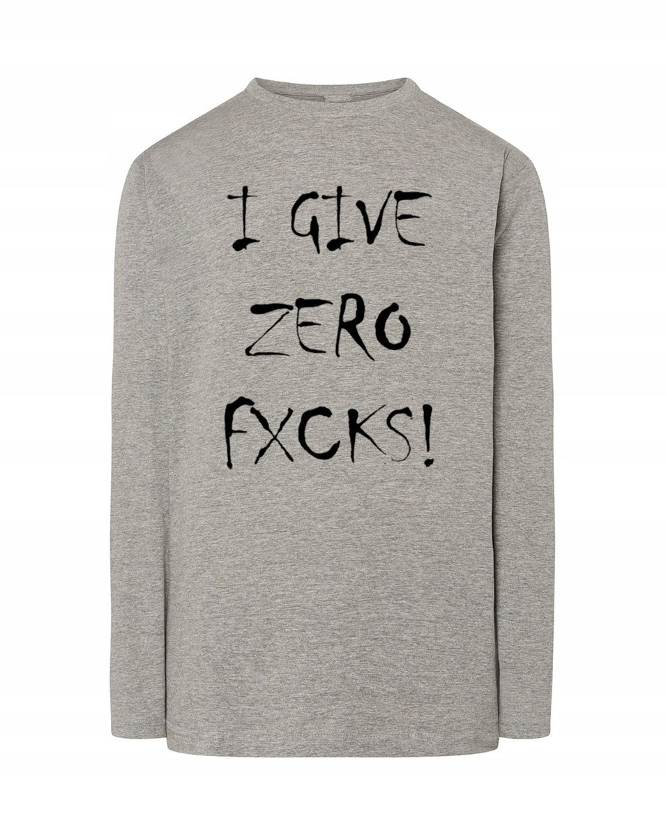 Longsleeve męski nadruk I GIVE ZERO FXCKS r.3XL
