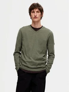 Selected Homme Sweter 16090147 Zielony Regular Fit - Swetry męskie - miniaturka - grafika 1