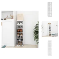 Szafki na buty - vidaXL Szafka na buty biała 27,5x27x102 cm materiał drewnopochodny - Półki i szafki na buty - miniaturka - grafika 1