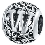 Charmsy - Charms do Pandora - CHARMS LITERA W - miniaturka - grafika 1