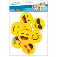 Pozostałe akcesoria dla plastyków - Craft with Fun Ozdoba dekoracyjna Eva Emotki samoprzylepna 8szt 12/144 - miniaturka - grafika 1
