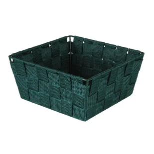 Organizer DOMI 9 x 19 x 19 cm pleciony zielony - Pojemniki łazienkowe - miniaturka - grafika 1