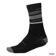 Skarpetki kolarskie - Skarpety rowerowe Endura BaaBaa Merino Stripe Black - miniaturka - grafika 1
