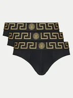 Majtki męskie - Versace Komplet 3 par slipów AU10327 1A10011 Czarny - miniaturka - grafika 1