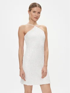 YAS Sukienka koktajlowa Ariella 26032153 Biały Regular Fit - Sukienki - miniaturka - grafika 1