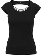 Koszulki i topy damskie - Build Your Brand Build Your Brand Women's Ladies Back Cut Tee T-Shirt, czarny, M BY035-00007-0046 - miniaturka - grafika 1