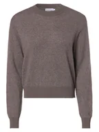 Swetry damskie - Calvin Klein - Sweter damski z dodatkiem alpaki, brązowy|szary - miniaturka - grafika 1