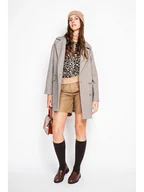 Kurtki damskie - ASSUILI Płaszcz przejściowy w kolorze szarobrązowym - miniaturka - grafika 1