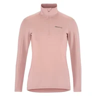 Bluzy sportowe damskie - Damska Bluza CRAFT CORE GAIN MIDLAYER W 1909497-726000 – Różowy - miniaturka - grafika 1
