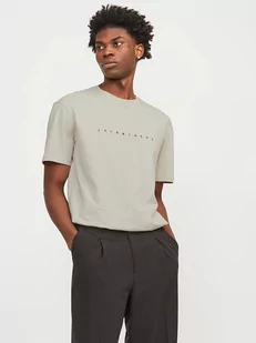 Jack & Jones Koszulka w kolorze beżowym - Koszulki męskie - miniaturka - grafika 1