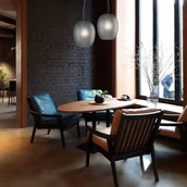 Lampy sufitowe - Casablanca Anua lampa wisząca 2-pkt. szara matowa - miniaturka - grafika 1