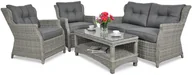 Meble ogrodowe - Meble z technorattanu TRIVENTO 2 Stone Grey - miniaturka - grafika 1
