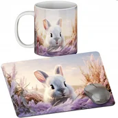 Podkładki pod mysz - Zestaw Kubek + Podkładka - Królik Bunny - Prezent Wiele Wzorów + Imię - miniaturka - grafika 1