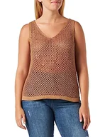 Koszulki i topy damskie - s.Oliver BLACK LABEL Damski dzianinowy top, brązowy, 36, brązowy, 36 - miniaturka - grafika 1