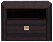 Szafki nocne - Szafka nocna czarna wenge stolik nocny 59 cm KOEN - miniaturka - grafika 1