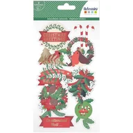 Scrapbooking - Fantazyjne naklejki kartonowe - Wesołych Świąt - 26 szt - miniaturka - grafika 1