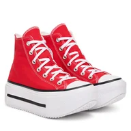 Trampki damskie - Trampki Converse Chuck Taylor All Star Lift Double Stack A15542C Czerwony - miniaturka - grafika 1