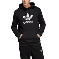 Bluzy męskie - Adidas, Bluza męska, TREFOIL HOODIE DT7964, czarny, rozmiar S - miniaturka - grafika 1