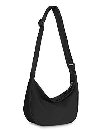 Mała torba na ramię dla kobiet i mężczyzn, torba na pasek crossbody z regulowanym paskiem, 2 zamki błyskawiczne, lekka nylonowa torba na ramię, torba na klatkę piersiową, do szkoły, sportu, na co