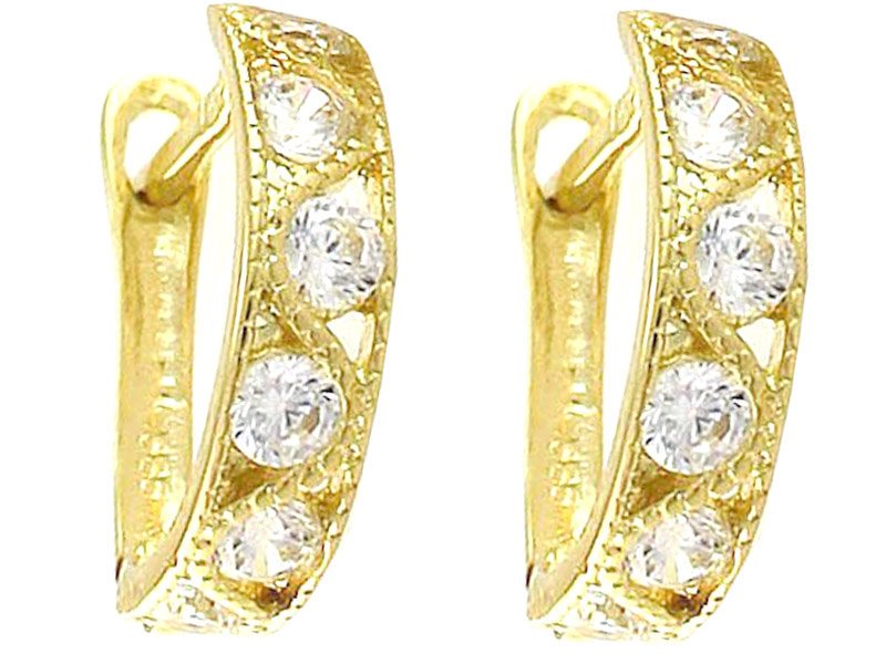 Złote kolczyki 585 PRZECINKI dla dziewczynki