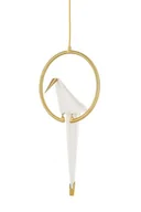 Lampy sufitowe - KingHome Lampa wisząca LORO 1 CIRCLE złota - LED MD8113-1A - miniaturka - grafika 1