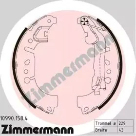 Szczęki hamulcowe ZIMMERMANN 10990.158.4 77367099 - Szczęki hamulcowe - miniaturka - grafika 1
