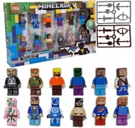 Klocki - Figurki Minecraft Steve Zombi Klocki Duży Zestaw 12 Szt - miniaturka - grafika 1