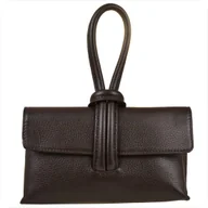 Torebki damskie - Torebka brąz czekolada wizytowa skóra naturalna Borse in Pelle - miniaturka - grafika 1