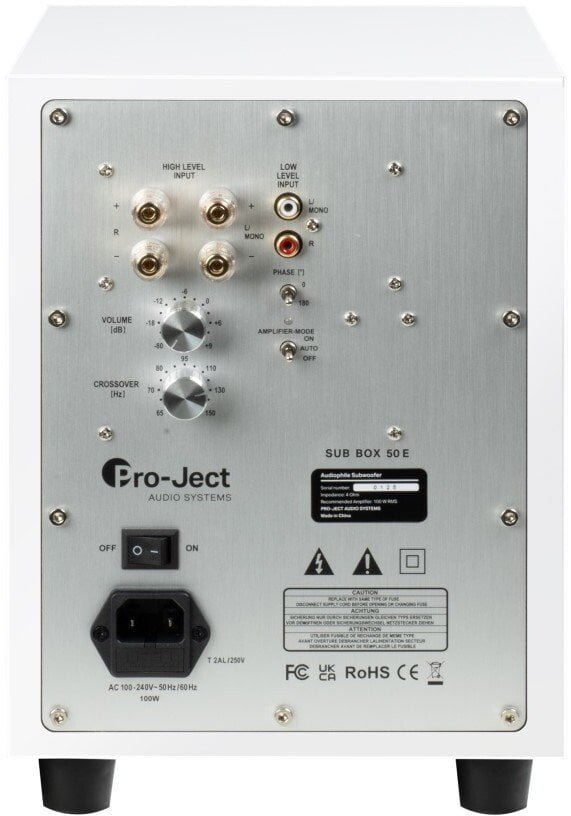 Pro-Ject Sub Box 50 E High Gloss White - aktywny subwoofer 50 W RMS
