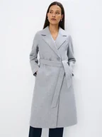 Płaszcze damskie - Mohito - Dwurzędowy szary płaszcz - szary - miniaturka - grafika 1