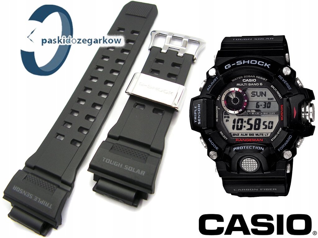 Czarny pasek Casio G-Shock GW-9400 GW-9400-1 oryginał