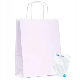 TOREBKI papierowe BIAŁE a5 małe 18x8x22 TOREBKA papierowa na prezenty 10szt - Akcesoria do pakowania - miniaturka - grafika 1
