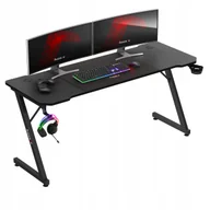 Biurka gamingowe - Biurko Gamingowe Huzaro Hero 4.8 Black 160 CM Podkładka XXL - miniaturka - grafika 1