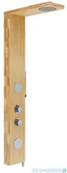 Panele prysznicowe - Corsan Balti panel prysznicowy z termostatem chrom drewno bambusowe B-001TCH | Darmowa dostawa - miniaturka - grafika 1