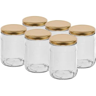Słoik TO 500 ml ze złotą zakrętką Ø 82/6 - 6 szt. - Pojemniki kuchenne - miniaturka - grafika 1
