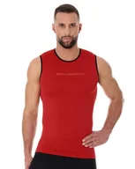 Koszulki sportowe męskie - Bezrękawnik termoaktywny męski Brubeck 3D Run PRO SL10290 czerwony - miniaturka - grafika 1
