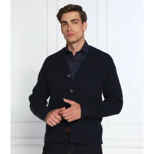 BOSS ORANGE Wełniany kardigan Kouzzle | Regular Fit - Swetry męskie - miniaturka - grafika 1