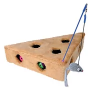 Zabawki dla psów - Trixie Serek pluszowy z myszką na patyku 36 x 8 x 26cm KTRI347 - miniaturka - grafika 1