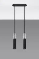 Lampy sufitowe - Sollux Lighting Lampa wisząca BORGIO 2 czarny - miniaturka - grafika 1