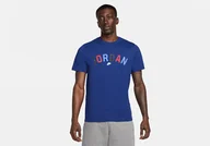 Koszulki męskie - Nike Air Jordan Sport Dna Wordmark Tee Deep Royal Blue - miniaturka - grafika 1