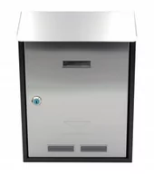 Skrzynki na listy - Skrzynka Pocztowa Na Listy 300X250X100Mm Stalowo-Czarna Verotech - miniaturka - grafika 1