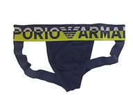 Paski - Emporio Armani Męski pasek jockstrap Megalogo Jock Strap, niebieski (Ink), L - miniaturka - grafika 1