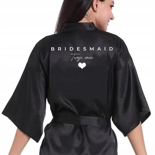 SZLAFROK SATYNOWY Na Wieczór Panieński Dla BRIDESMAID Personalizowany Wzory - Piżamy damskie - miniaturka - grafika 1
