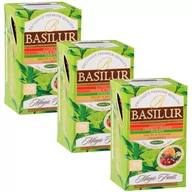 Herbata - BASILUR Fruit Infusions - Zielona herbata owocowa, 5 smaków w saszetkach 25 x 1,5 g x3 - miniaturka - grafika 1