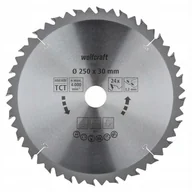 Tarcze do pił - Wolfcraft Tarcza do drewna HM 250 x 30mm 24 zęby - miniaturka - grafika 1