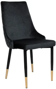 Czarne welurowe krzesło w stylu glamour M9-A64 - Krzesła - miniaturka - grafika 1