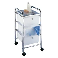 Szafki łazienkowe - Regał łazienkowy na kółkach Wenko Messina - miniaturka - grafika 1