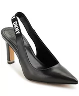 Czółenka - DKNY Damskie czółenka Cian Leather Slingback, czarny/biały, 38,5 EU, czarny biały, 38.5 EU - miniaturka - grafika 1