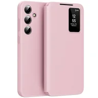 Etui i futerały do telefonów - Dla Samsung Galaxy A56 5G Etui z Uchwytem na Kartę Smart View Window Skórzany Pokrowiec na Telefon - Zielony - miniaturka - grafika 1